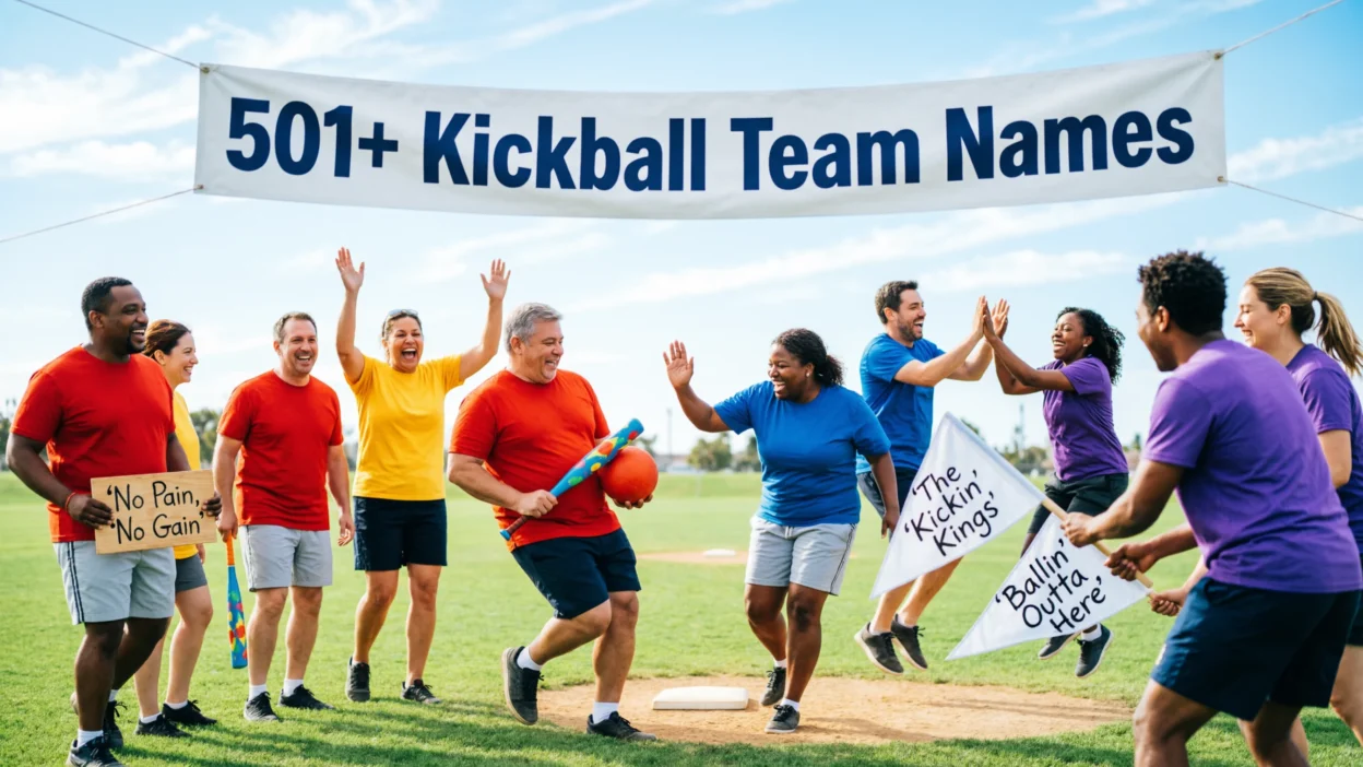 501+ Kickball Team Names