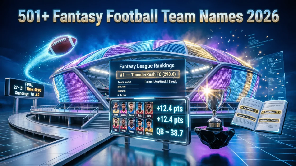 501+ Fantasy Football Team Names