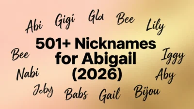 501+ Nicknames for Abigail