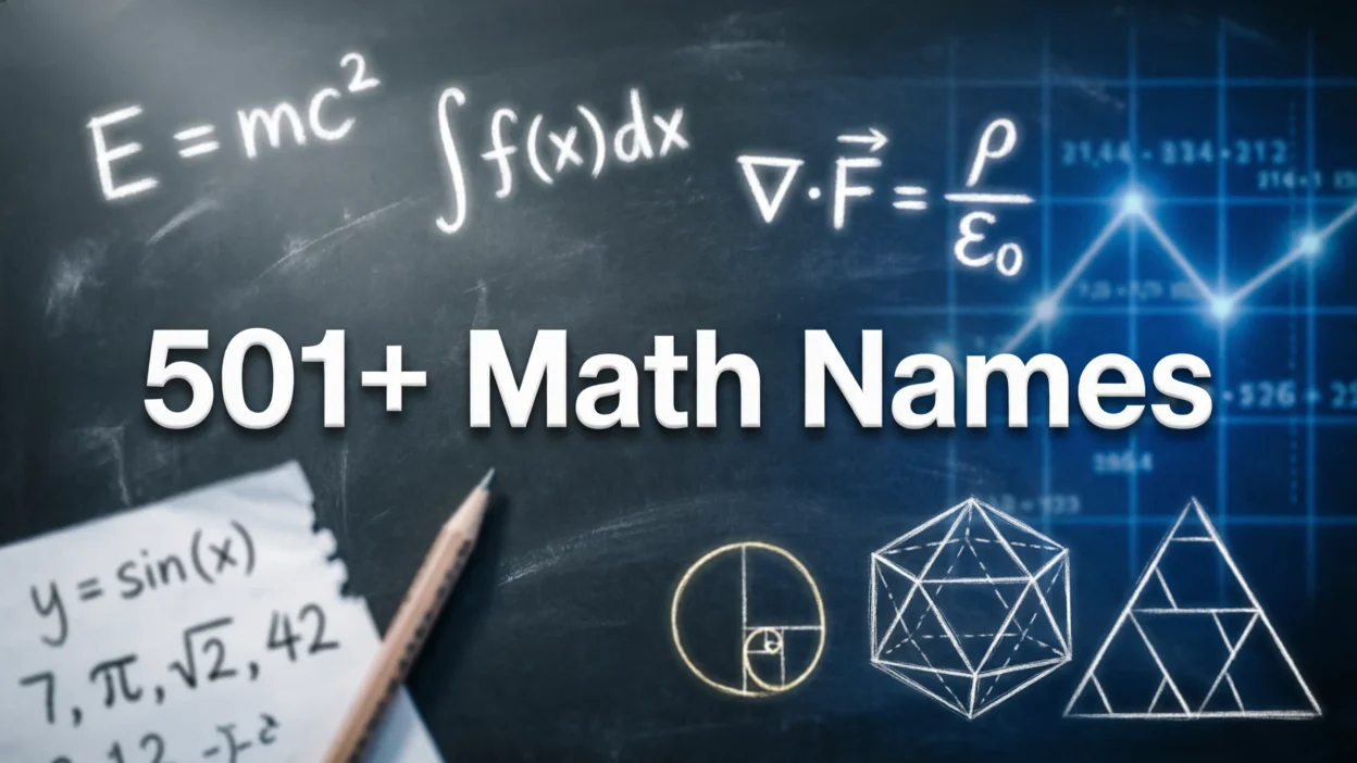 501+ Math Names