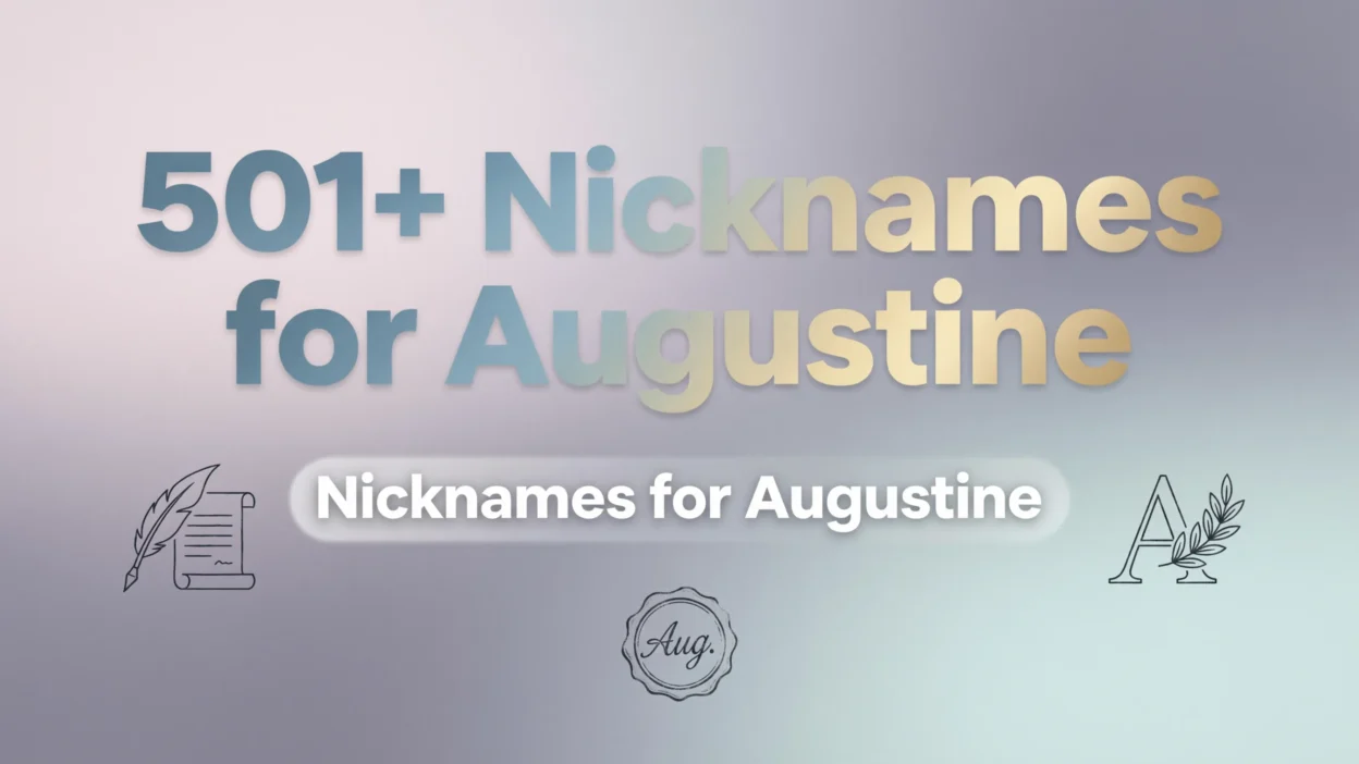 501+ Nicknames for Augustine