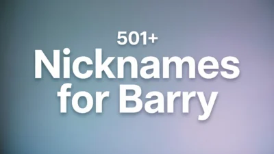 501+ Nicknames for Barry