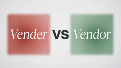 Vender vs Vendor