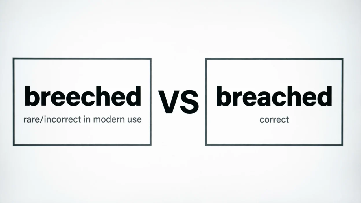 Breeched vs Breached