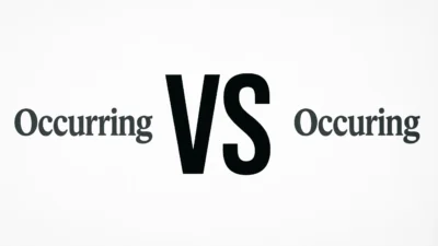 Occurring vs Occuring