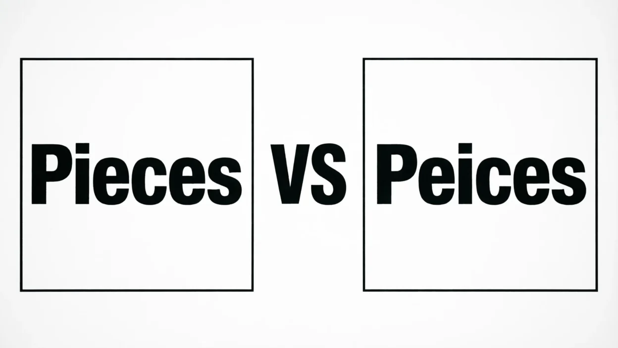 Peices vs Pieces