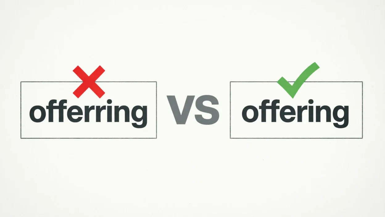 Offerring vs Offering