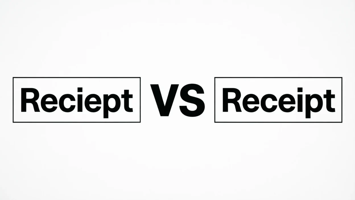 Receipt or Reciept