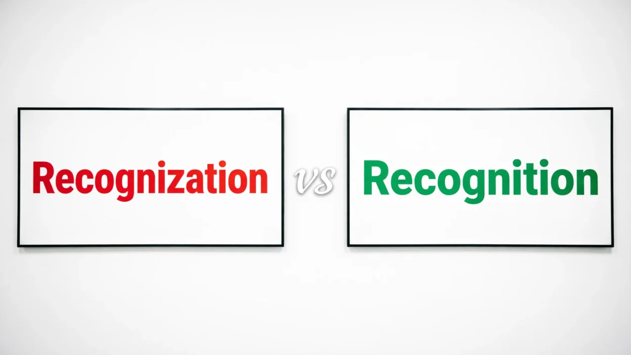 Recognization vs Recognition