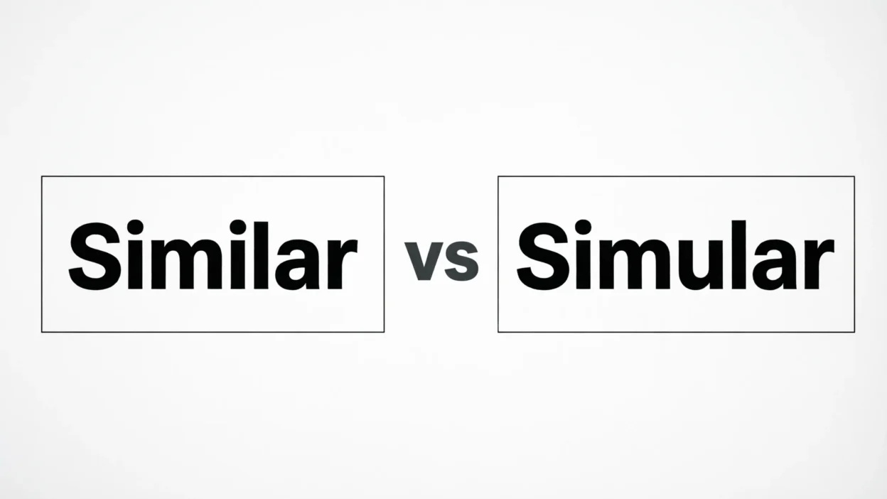 Simular vs Similar