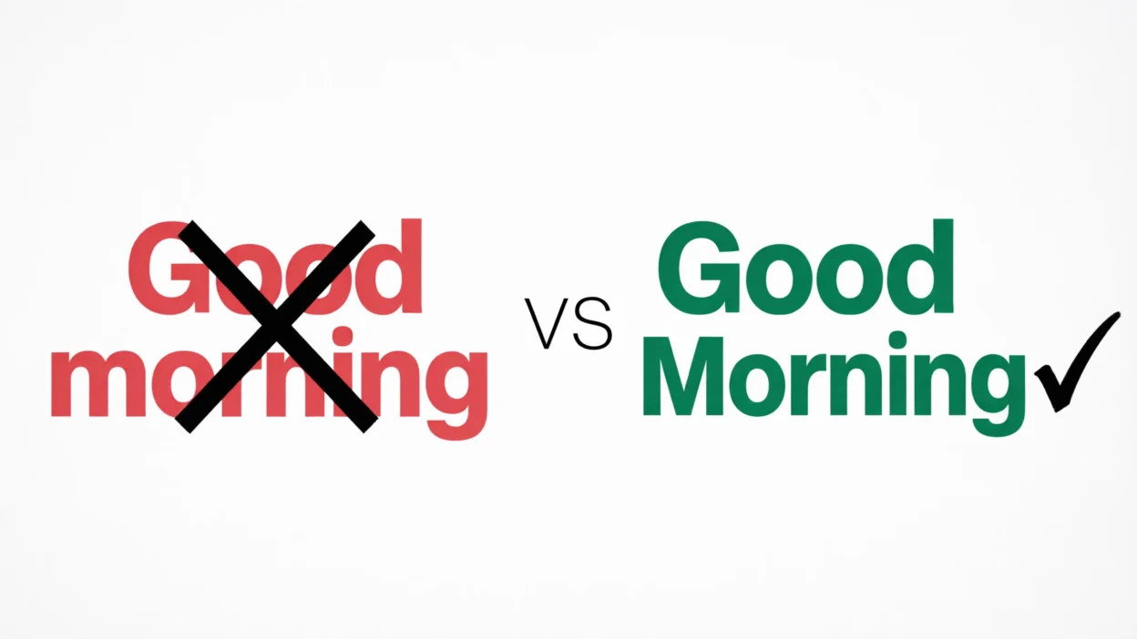 Goodmorning vs Good Morning