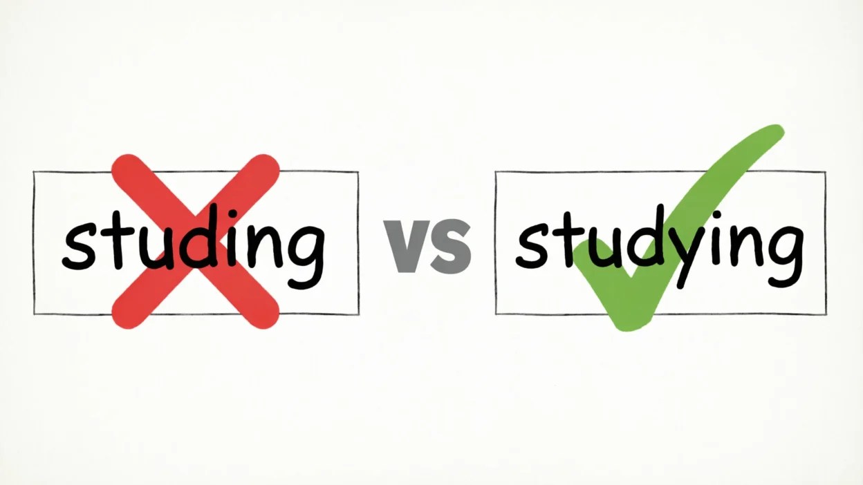 Studing vs Studying