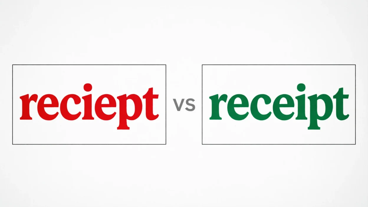 Reciept vs Receipt
