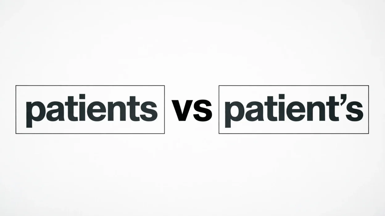 Patients vs Patient’s