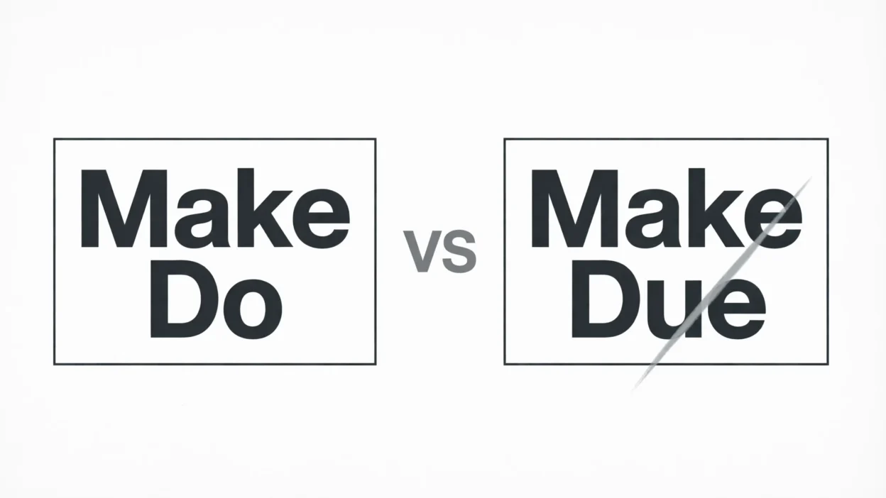 Make Do vs Make Due
