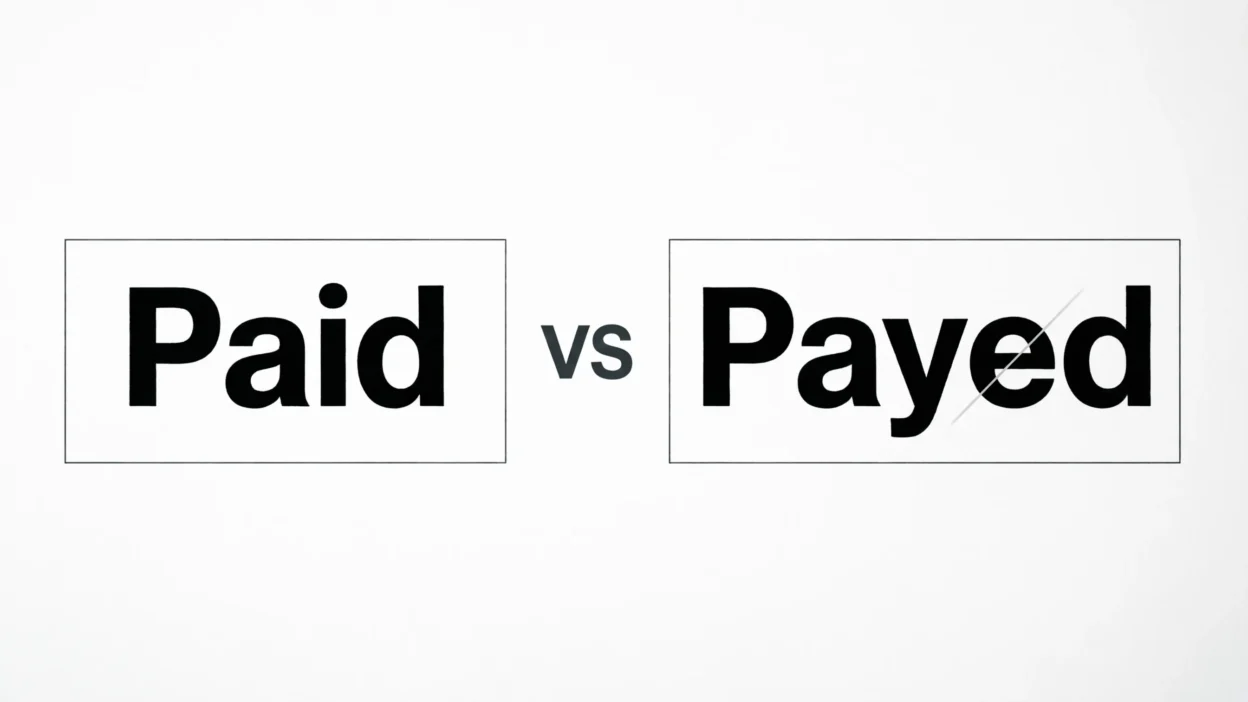 Payed vs Paid