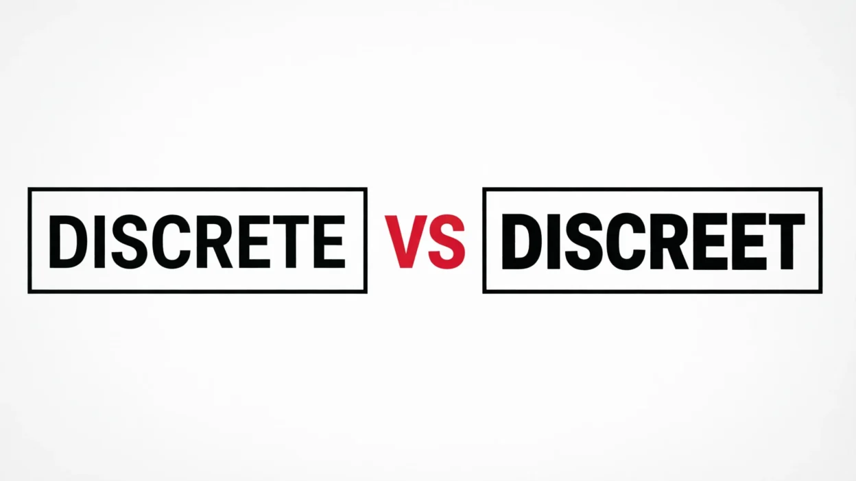 Discrete vs Discreet