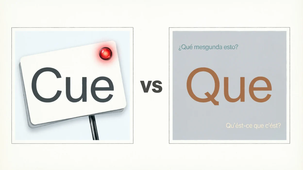 Cue vs Que