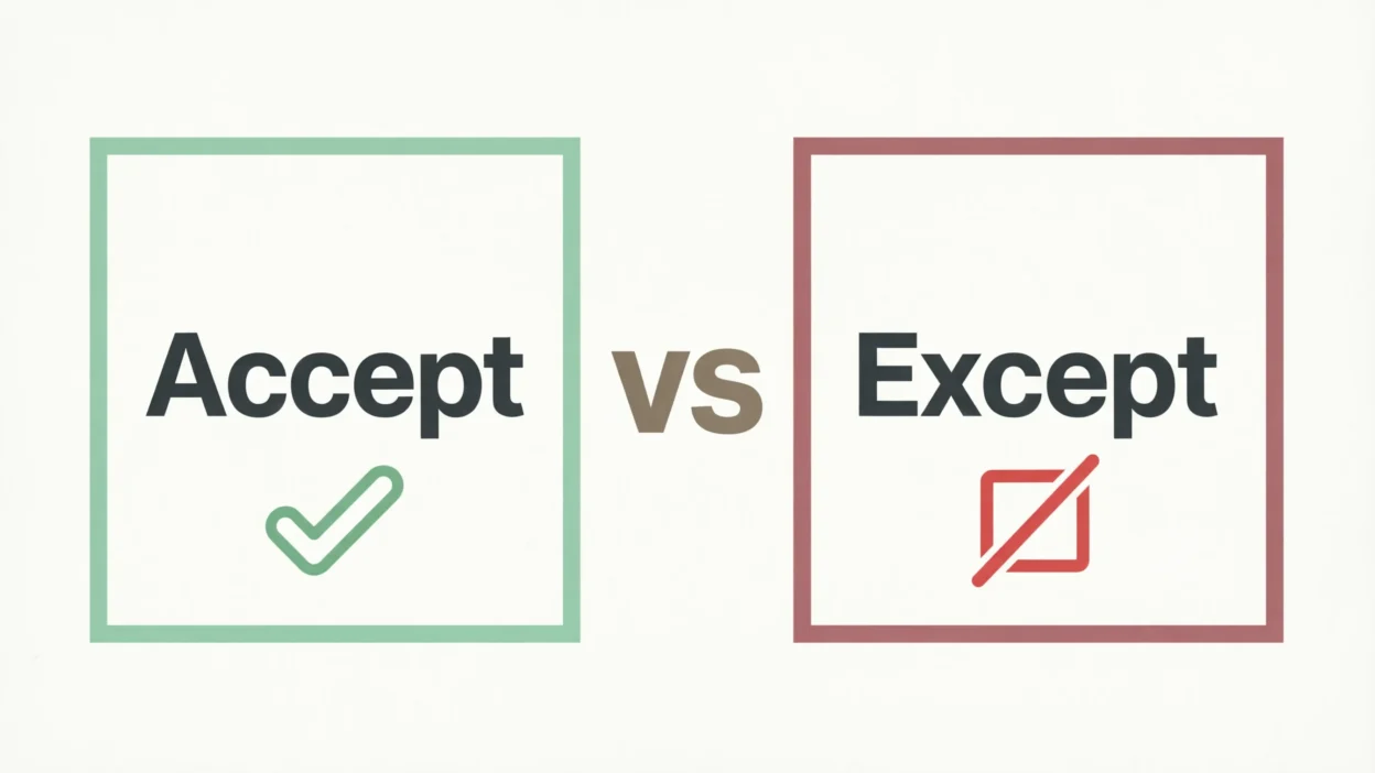 Accept vs Except