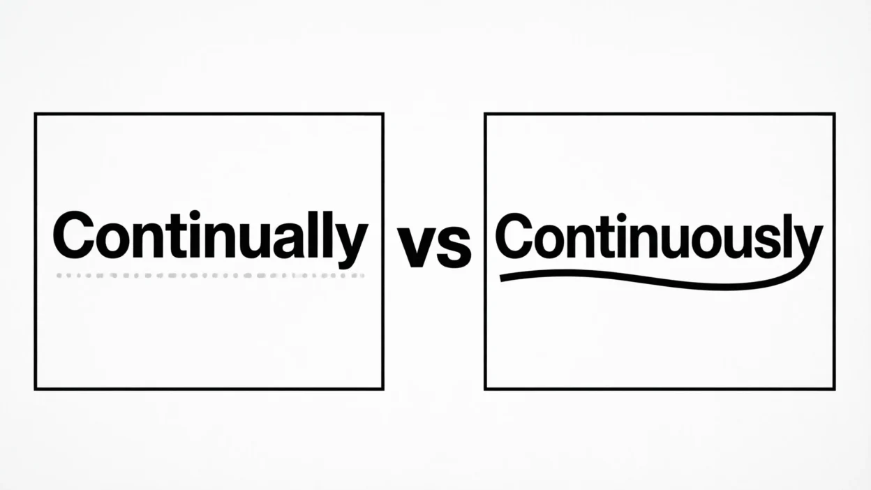Continually vs Continuously