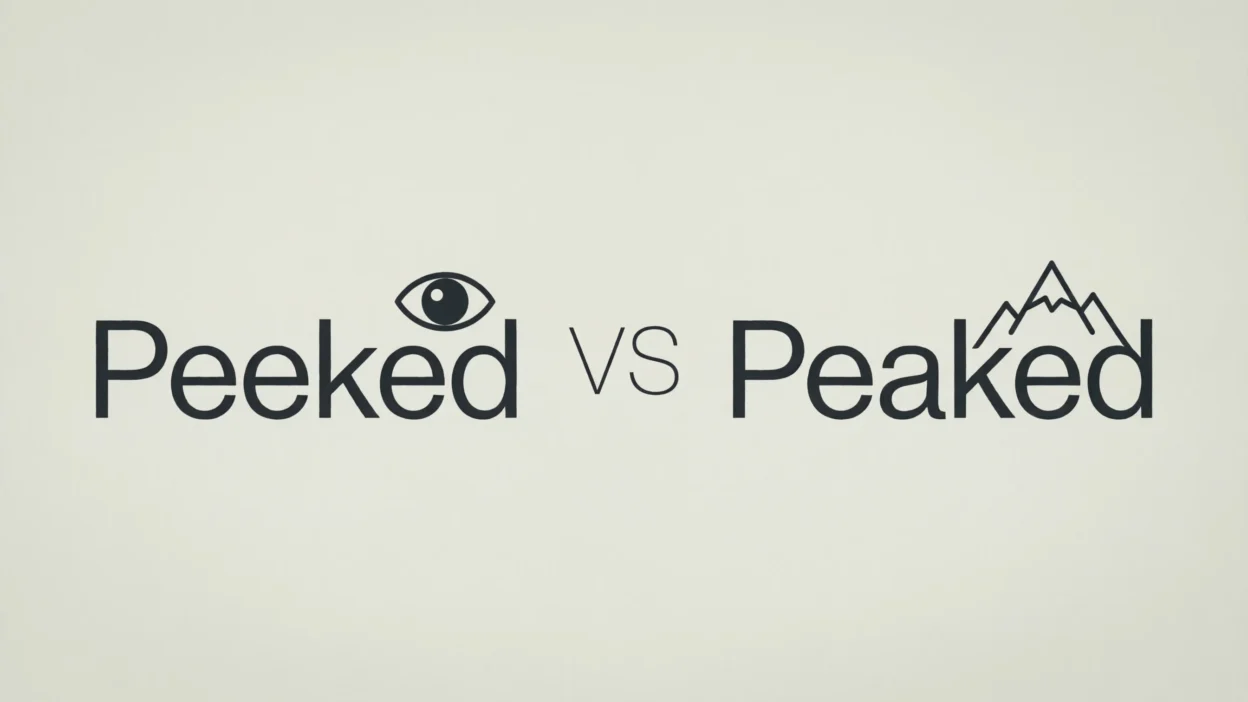 Peeked or Peaked