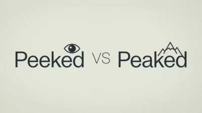 Peeked or Peaked
