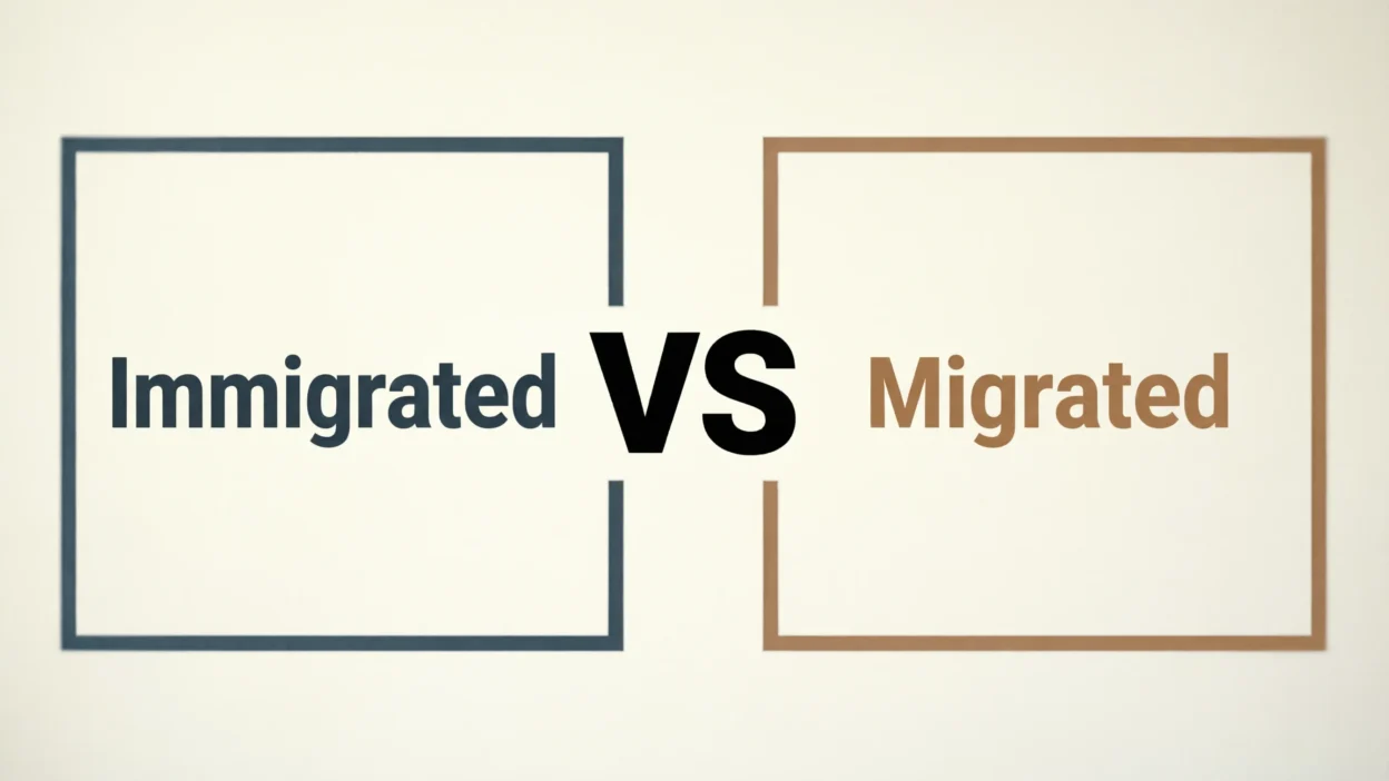 Immigrated vs Migrated
