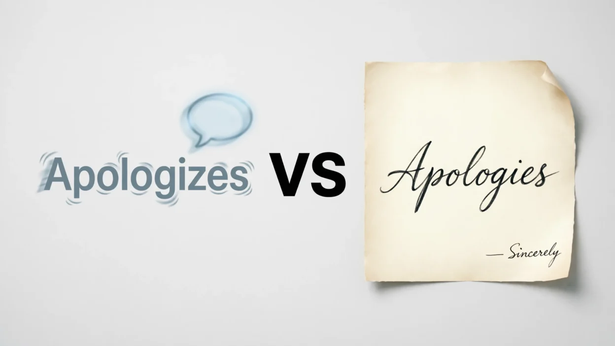 Apologizes vs Apologies