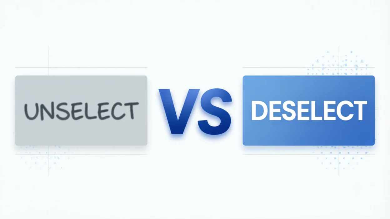 Unselect vs Deselect