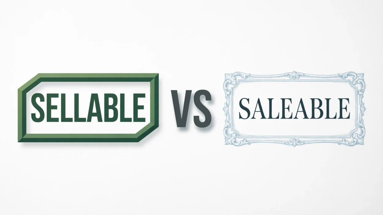 Sellable vs Saleable