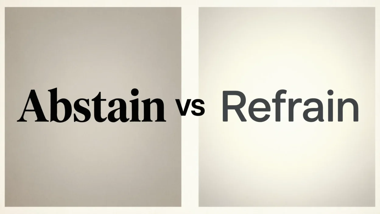 Abstain vs Refrain