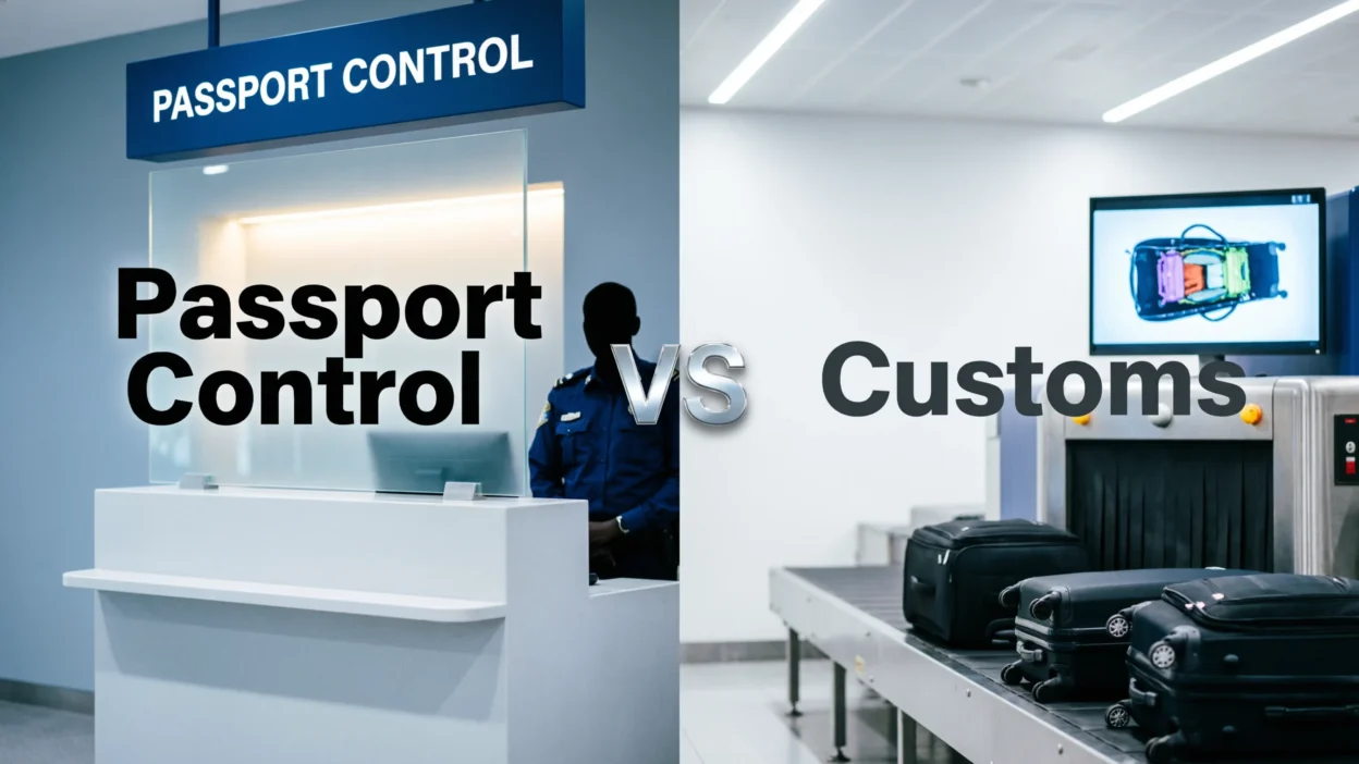 Passport Control vs Customs