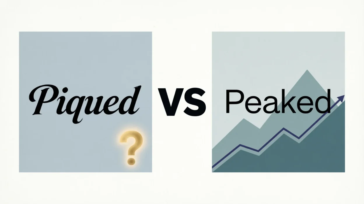 Piqued vs Peaked