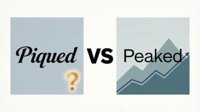 Piqued vs Peaked