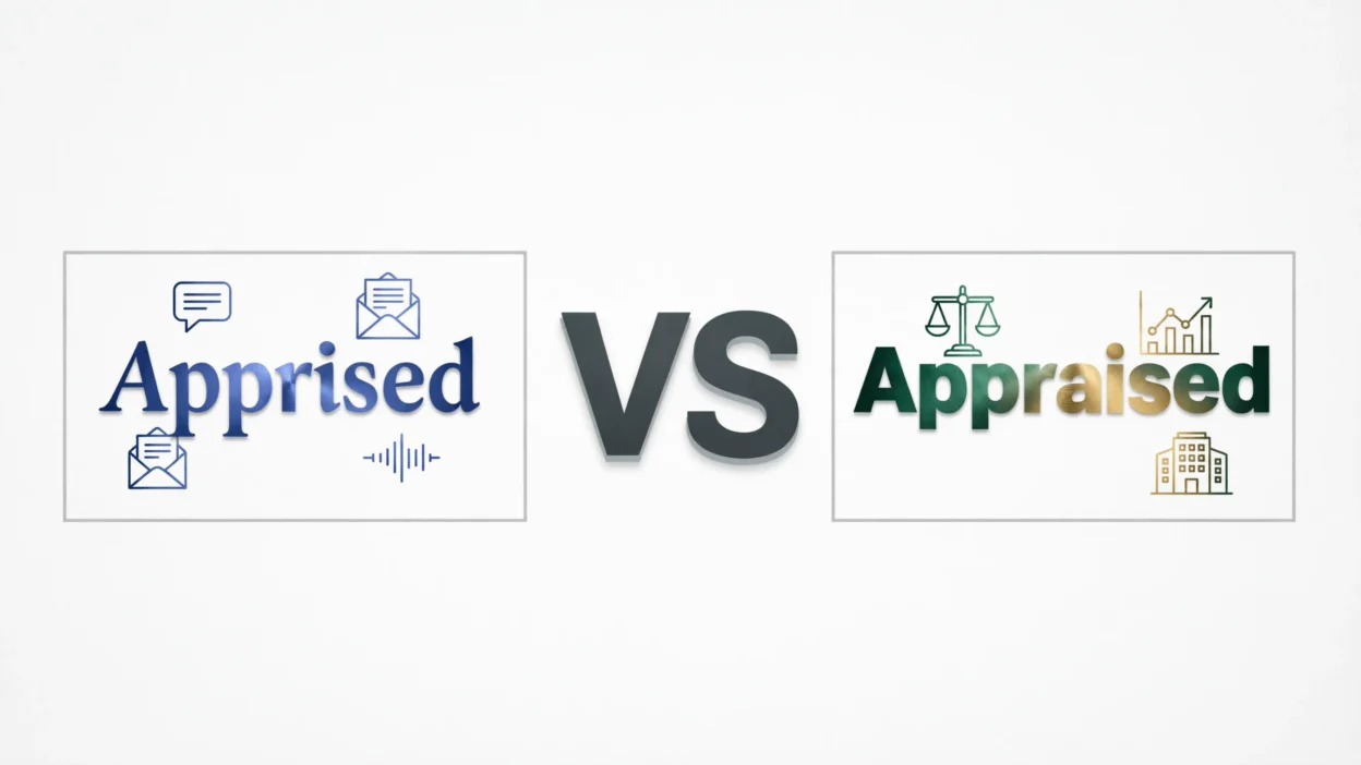 Apprised vs Appraised