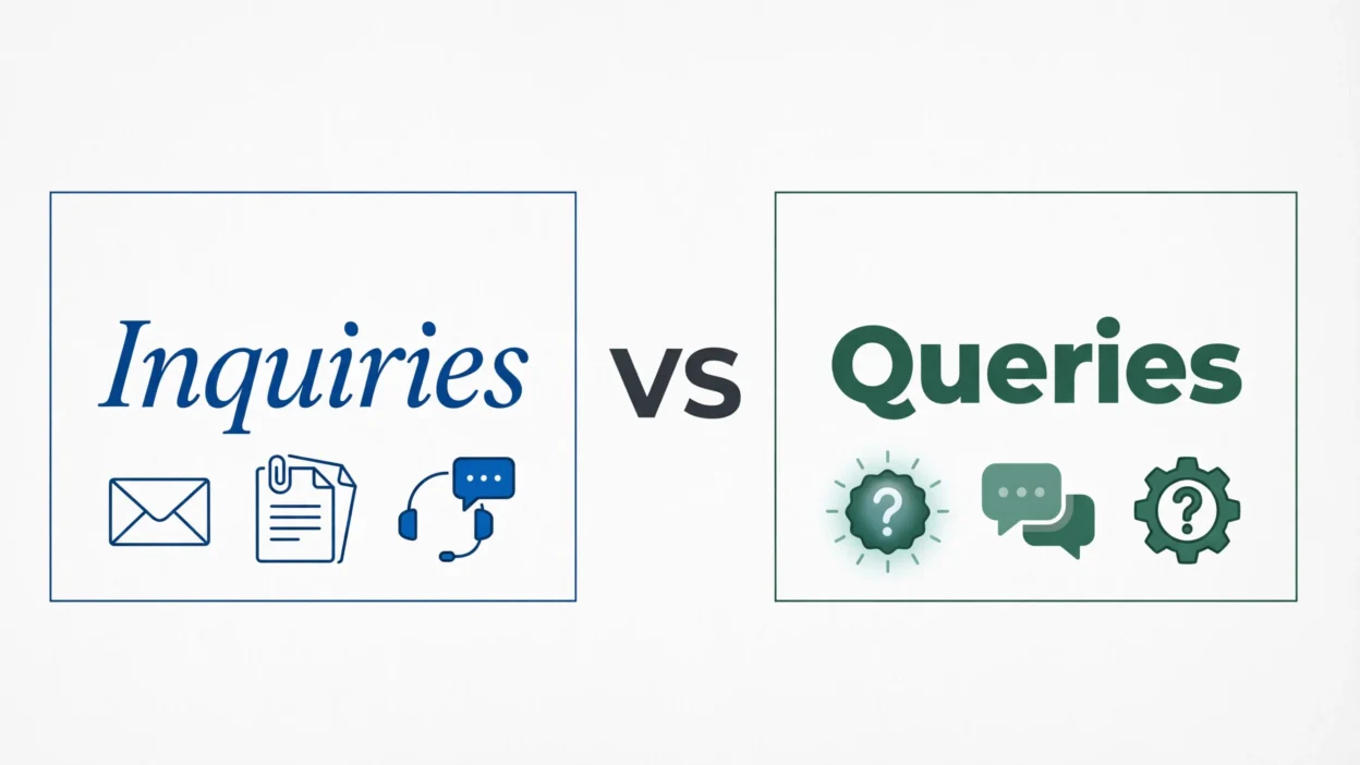 Inquiries vs Queries