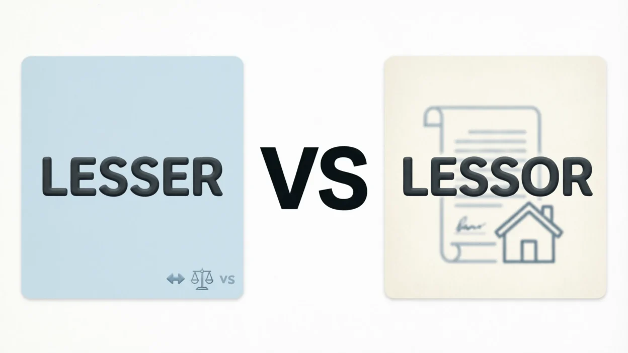 Lesser vs Lessor