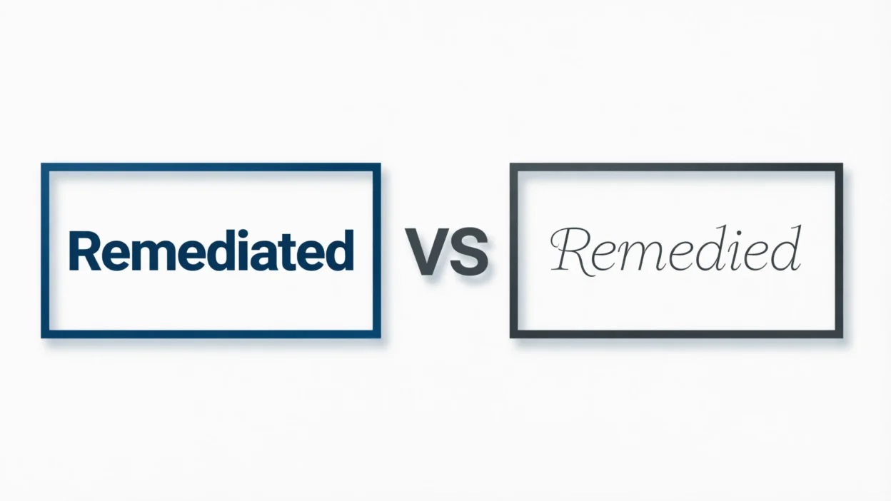 Remediated vs Remedied