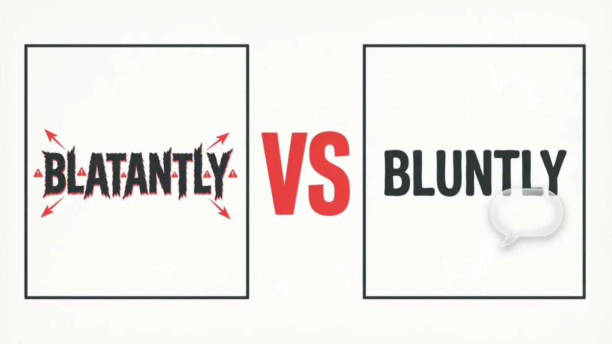 Blatantly vs Bluntly