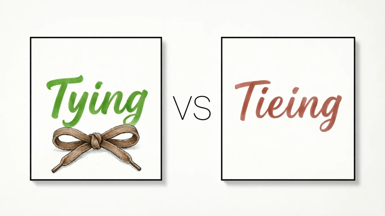 Tying vs Tieing